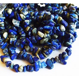 Lasuriidi (Lapis Lazuli) chipsid 5-8mm looduslik värvitud nööril u 41 cm - 1 tk