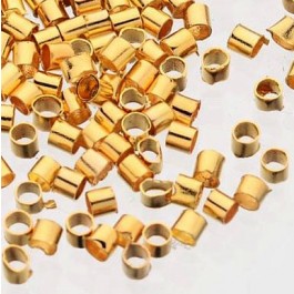 Pärlipidurid 2x2mm, ava 1,5mm, kuldsed, 50 tk