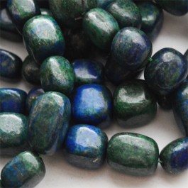 Lapis Lazuli helmed 10-20mm looduslik värvitud sinise-rohelisekirju, pakis 6 tk.