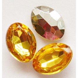 Akrüülkristall 14x10x5mm oranž, 1 tk