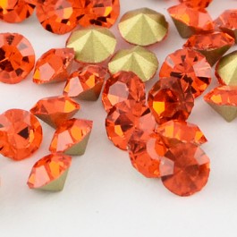 Klaaskristall 2,8mm punakas-oranž, 10 tk