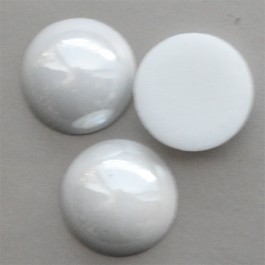 Portselan kamee  13mm pärliläikeline valge, 1 tk