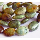 Roheline Opaal 17-19x13-14mm looduslik kivi, ava 0,8mm, pakis 6 tk