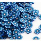 Polümeersavist liimitavad kaunistused 5-6x1mm, sinised lilled, pakis 30 tk