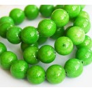 Jadeiit 10mm looduslik, värvitud roheline, ava 1 mm, 10 tk