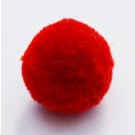Polüestervillast pom-pom pall 20mm punane, 1 tk.  Ei saa saata liht- ega tähitud maksikirjaga.