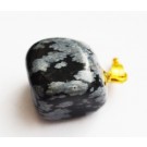 Lumehelbe Obsidian ripats 20x10mm, 1 tk