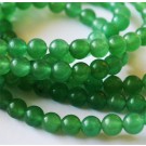 Jadeiit 6mm looduslik värvitud roheline, 20 tk