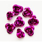 Metallhelmes lill 10mm,  lillaks-roosa, 10 tk