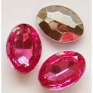 Akrüülkristall 14x10x5mm roosa, 1 tk