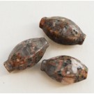 Naturaalne kivi Seesam Jaspis 19x12mm pruunikirju, 1 tk