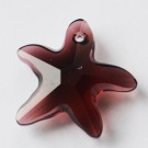 Swarovski Starfish Pendant  20mm Burgundy, 1 tk