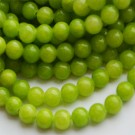 Jadeiit 8mm looduslik värvitud kollakasroheline, 1 tk