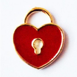 Золотой металлический кулон Сердце 10х13мм, 1 шт.