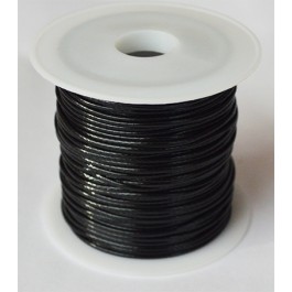 Вощеный шнур синтетичный 1,0мм, черный,  в упаковке 1 рулон 10 м