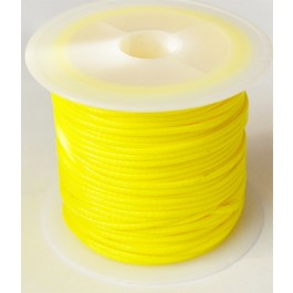 Вощеный шнур синтетичный 1,0мм, желтый,  в упаковке 1 рулон 10 м
