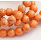 Бирюза синтетический камень  4-4,5мм, отв. 0,6мм, оранжевый, 23 шт.