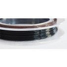 Ювелирный тросик  0,45 мм сталь с нейлоновым покрытием, черный, в рулоне около 10 м