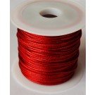 Вощеный шнур синтетичный 1,0мм, тёмно-красный,  в упаковке 1 рулон 10 м