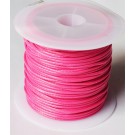 Вощеный шнур синтетичный 1,0мм, розовый,  в упаковке 1 рулон 10 м