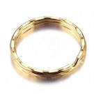 Основа под брелок, 25мм, кольцо двойное, золотистого цвета, в упаковке 1 шт.