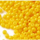 Китайский бисер  12/0 (2x1,5мм) желтый, отверстие 0,7мм, 5 гр.