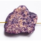 Яшма Императорская 36х31х4мм натуральный камень, фиолетово-бежевый, отв. 1мм, в упаковке 1 шт.