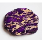 Яшма Императорская 40х30мм натуральный камень, фиолетово-бежевый, отверстие 1мм, в упаковке 1 шт.