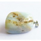 Кулон Амазонит 34х16мм натуральный камень с полостями, с латунным крючком, в упаковке 1 шт.