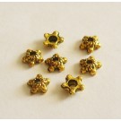 Ant. kuldsed  tiibeti stiilis pärlikapslid 5,5mm, 10 tk