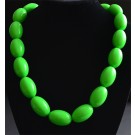 Акриловое ожерелье длина 54см, бусы 29x18мм, зелёный,  1 шт.  Невозможно отправит с обычном- или заказным макси-письмом.