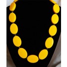 Акриловое ожерелье длина 52см, бусы 33x23мм, желтый,  1 шт.  Невозможно отправит с обычном- или заказным макси-письмом.