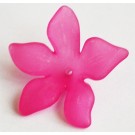 Акриловый Цветок 28x7mm, отверстие 1,3мм, тёмно-розовый, 1 шт.  
