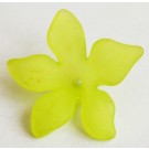 Акриловый Цветок 28x7mm, отверстие 1,3мм, желто-зелёный, 1 шт.   