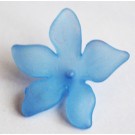 Акриловый Цветок 28x7mm, отверстие 1,3мм, голубой, 1 шт.