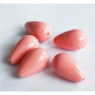 Бусины из ракушки "Сишелл" капля 14-15x8мм, розовый, отверстие 1мм,  1 шт.