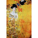 Шелковый  шарф Золотая Адель 180x70cm по мотивам картин Г. Климта, 1 шт.   Отправка через посылочный автомат.