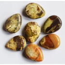 Бусины агатовые плоские каплевидные 17-18x13-14x5-7мм, натуральный камень, отверстие 1.2мм, в упаковке 7 шт.