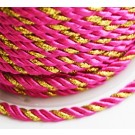Декоративный шнур 4мм розовый-золотой , 1 м