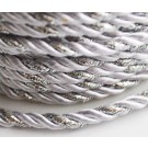 Декоративный шнур 4мм серебренный , 1 м