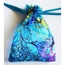 Подарочный мешок 9х7cм органза синий-фиолетовый, 5 шт.