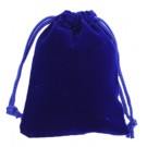 Подарочный мешок 9х7cм велюр тёмно-синий, 1 шт.