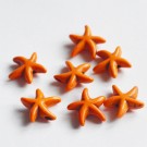 Говлит бусина морская звезда 15x5мм оранжевые, 1 шт.