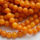Jadeiit 8mm looduslik värvitud oranž, 1 tk