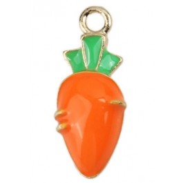 Metalliriipus Porkkana 20x8mm kulta/oranssi/vihreä, 1 kpl per pakkaus