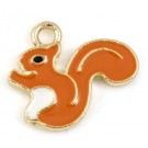 Metalliriipus Orava 18x15mm oranssi/ruskea, 1 kpl per pakkaus
