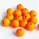 Akryylihelmi 8mm mattapintainen oranssi, reikä 1mm, 15 kpl pakkauksessa