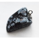 Snowflake obsidian riipus 27x13mm, 1 kpl