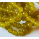 Jade värjätty 6mm keltaisenvihreä, 20 kpl
