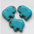 Synteettinen howliitti norsu  20x15mm sininen, 1 kpl